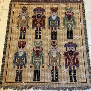 Mohawk Nutcracker Tapestry Throw Blanket - Holiday Christmas Decor